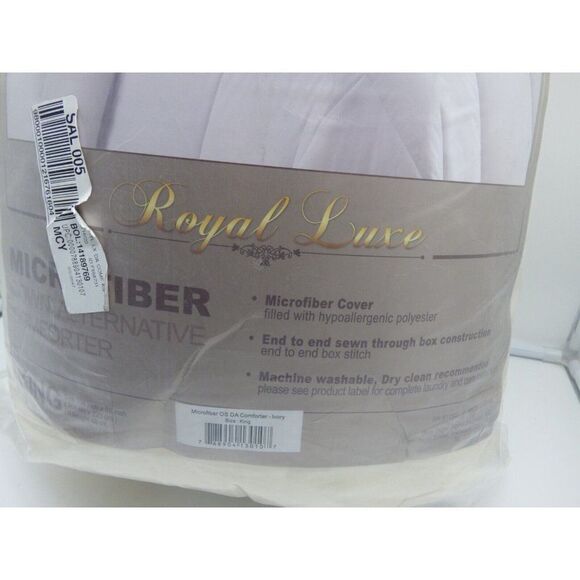 $130.0 Royal Luxe Lightweight Microfiber Down Alternative Comforter, Cream, King - Picture 5 of 8